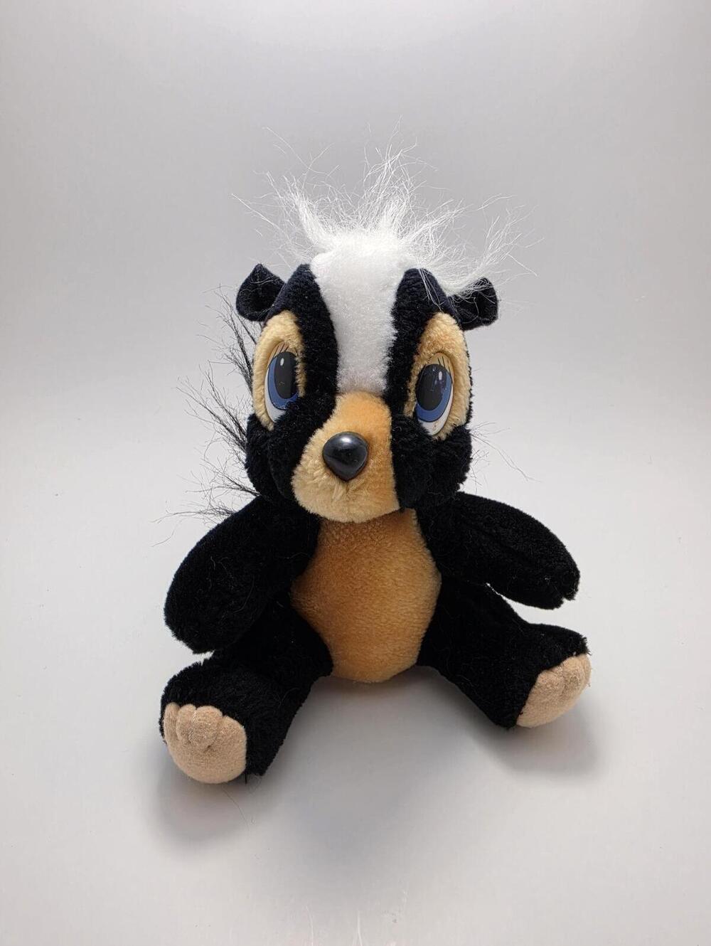 Vintage Bambi Flower the Skunk Plush Walt Disney Disneyland World (6 inch)